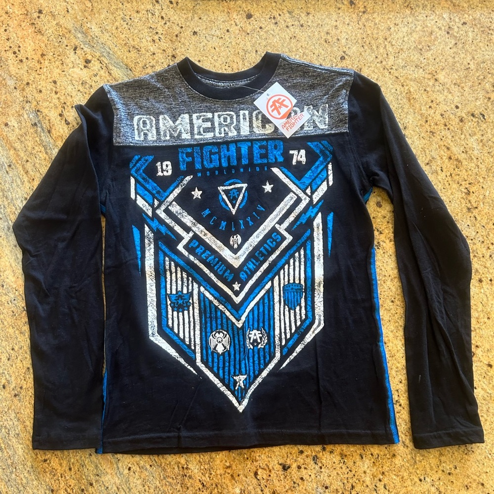 Kids American fighter shirts size small, new with tags